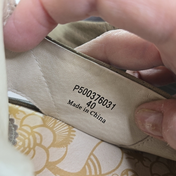 Fly London Yala beige perforated open toe ankle strap wedge heel - Picture 3 of 11